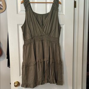 SHEIN Khaki Sleeveless Mini Dress